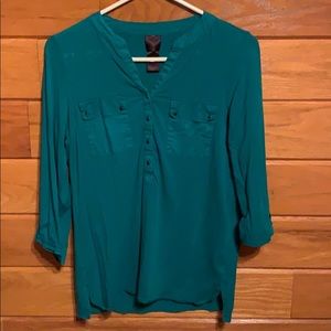 Teal 3/4 sleeve top